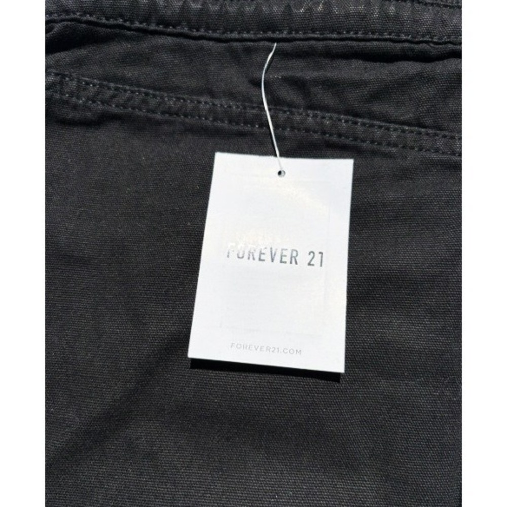 Forever 21 Skirt Size XL Womens Black Utility Cargo Pockets Mini Y2K 100% Cotton - Picture 8 of 12